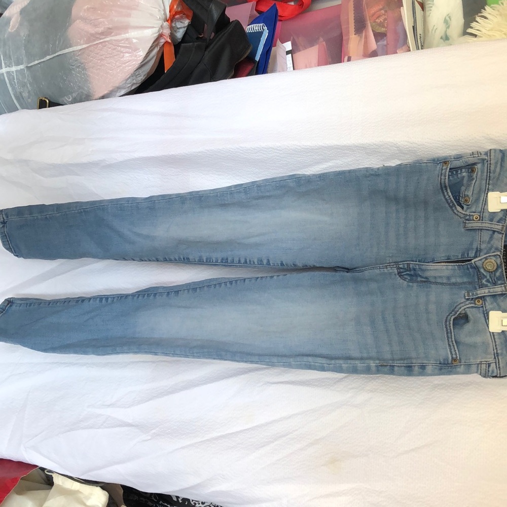 Girls high waisted denim jeggings
